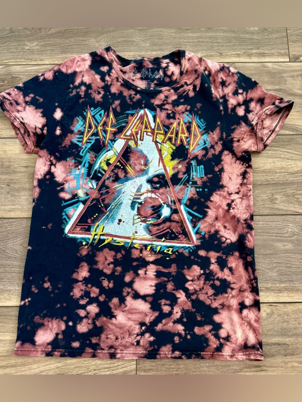 Def Leppard Hysteria Tie Dye T- Shirt